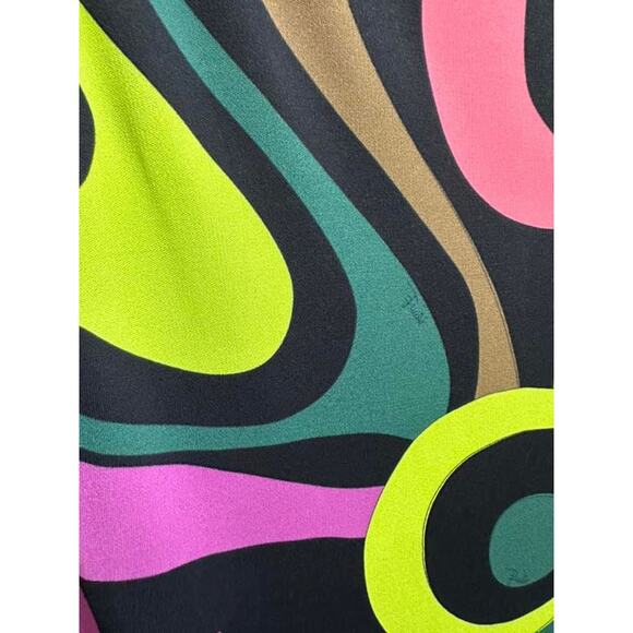 EMILIO PUCCI Marmo-Print Multicolored Top Silk Size 2 $935 - Picture 5 of 9